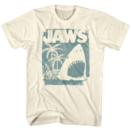 Jaws-Surf Club Poster-Natural Adult S/S T-Shirt - Natural