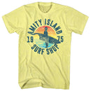 Jaws-Surfshop-Yellow Heather Adult S/S T-Shirt - Yellow Heather
