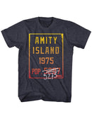 Jaws-Countdown-Navy Heather Adult S/S T-Shirt - Navy Heather