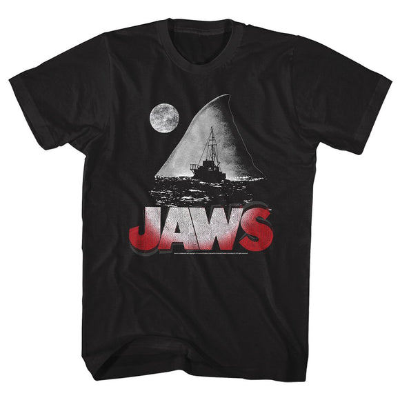Jaws-Jaws Night-Black Adult S/S T-Shirt - Black