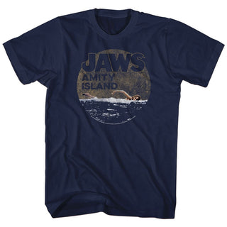 Jaws Late Swim Adult T-Shirts