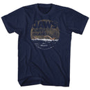 Jaws-Late Swim-Navy Adult S/S T-Shirt - Navy