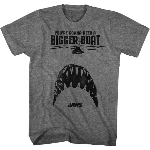 Jaws-Teeth-Graphite Heather Adult S/S T-Shirt - Graphite Heather