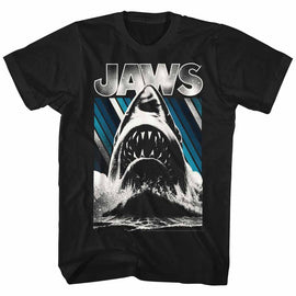 Jaws-Jaws-Black Adult S/S T-Shirt - Black