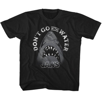 Jaws-Text Arch-Black Toddler S/S T-Shirt-4T - Black