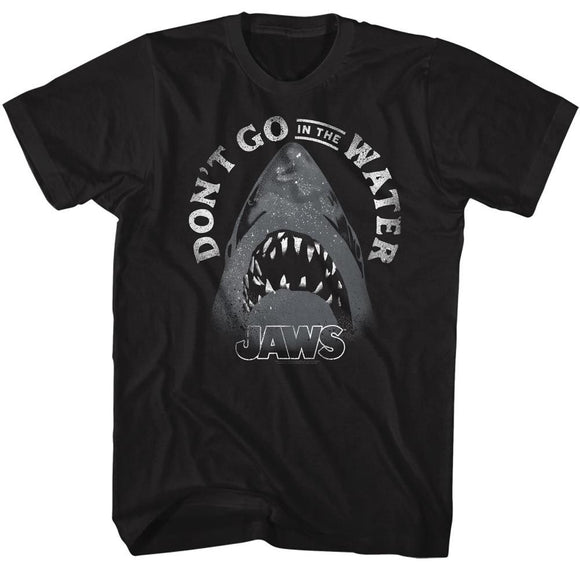 Jaws-Text Arch-Black Adult S/S T-Shirt - Black