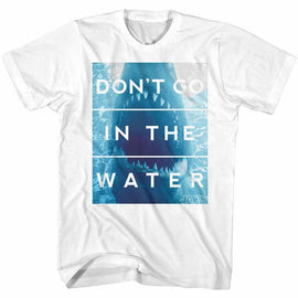 Jaws-Dont Go-White Adult S/S T-Shirt - White