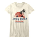 Jaws-Amity Island-Vintage White Ladies S/S T-Shirt - Vintage White
