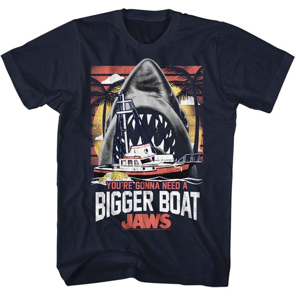 Jaws-Ygnabb-Navy Adult S/S T-Shirt - Navy