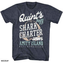 Jaws-Quints-Navy Heather Adult S/S T-Shirt - Navy Heather