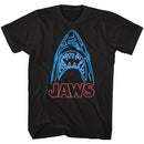 Jaws-Neon-Black Adult S/S T-Shirt - Black