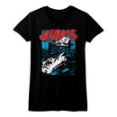 Jaws-Great White-Black Ladies S/S T-Shirt - Black