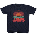 Jaws-Sliced-Navy Youth S/S T-Shirt-Xs (5-6) - Navy