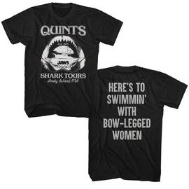 Jaws-Quints Quote-Black Adult S/S T-Shirt ***F&B*** - Black