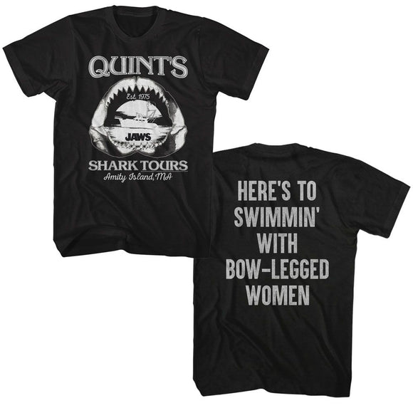 Jaws-Quints Quote-Black Adult S/S T-Shirt ***F&B*** - Black