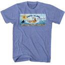 Jaws-Billboard2-Light Blue Heather Adult S/S T-Shirt - Light Blue Heather