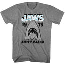 Jaws-Gray White-Graphite Heather Adult S/S T-Shirt - Graphite Heather