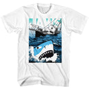Jaws-Cartoon Sharko-White Adult S/S T-Shirt - White