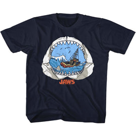 Jaws-Jaw View-Navy Toddler S/S T-Shirt-2T - Navy