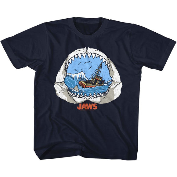 Jaws-Jaw View-Navy Toddler S/S T-Shirt-2T - Navy