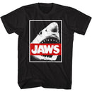 Jaws-Jaws Red Bar-Black Adult S/S T-Shirt - Black