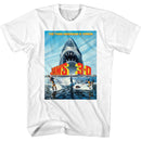 Jaws-Simple Poster1-White Adult S/S T-Shirt - White