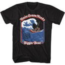 Jaws-Storybook Bigger Boat-Black Adult S/S T-Shirt - Black