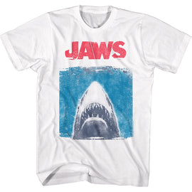 Jaws-Simplified Jaws-White Adult S/S T-Shirt - White