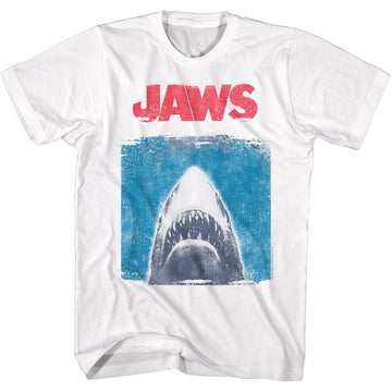 Jaws-Simplified Jaws-White Adult S/S T-Shirt - White