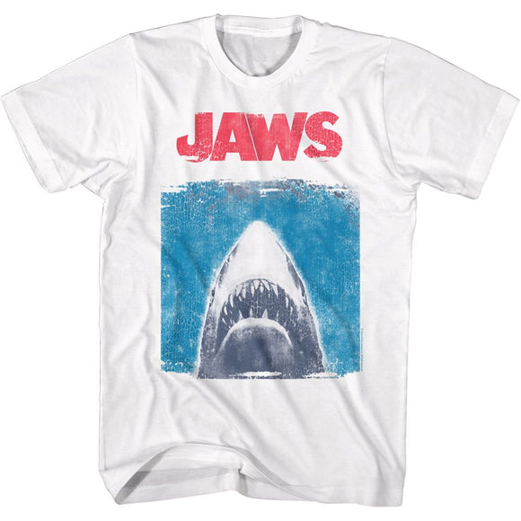 Jaws-Simplified Jaws-White Adult S/S T-Shirt - White