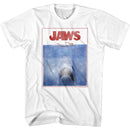 Jaws-Outlined Poster-White Adult S/S T-Shirt - White