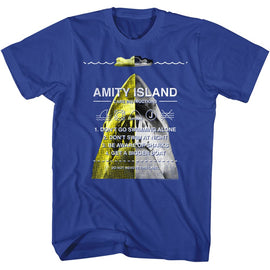 Jaws-Instruction Collage-Royal Adult S/S T-Shirt - Royal