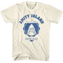 Jaws-Jaws Amity Island Swim Club-Natural Adult S/S T-Shirt - Natural