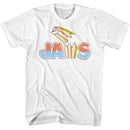 Jaws-Broken Surfboard-White Adult S/S T-Shirt - White