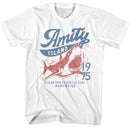 Jaws-Jaws Clear Skies 1975-White Adult S/S T-Shirt - White