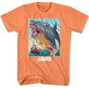 Jaws-Jaws Colorful-Cantaloupe Adult S/S T-Shirt - Cantaloupe