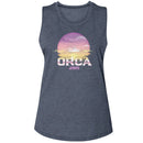 Jaws-Jaws Orca-Antique Denim Ladies Muscle Tank-S - Antique Denim