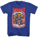Jaws-Jaws Big Mouth-Royal Adult S/S T-Shirt - Royal