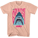 Jaws-Jaws The Greatest-Peach Adult S/S T-Shirt - Peach