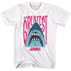 Jaws-Jaws The Greatest-White Adult S/S T-Shirt - White