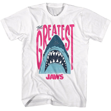 Jaws-Jaws The Greatest-White Adult S/S T-Shirt - White