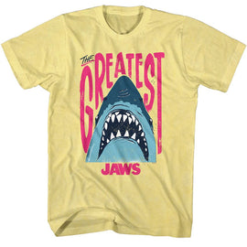 Jaws-Jaws The Greatest-Yellow Heather Adult S/S T-Shirt - Yellow Heather