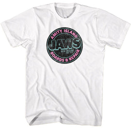 Jaws-Jaws Boards And Repair-White Adult S/S T-Shirt - White