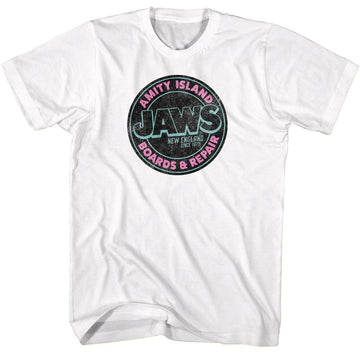 Jaws-Jaws Boards And Repair-White Adult S/S T-Shirt - White