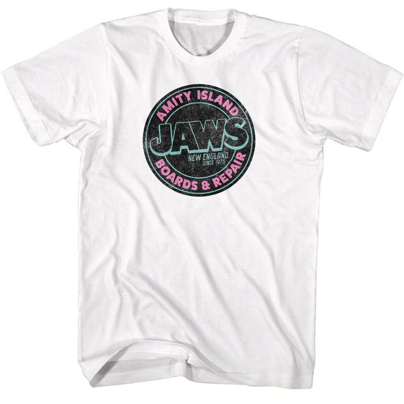Jaws-Jaws Boards And Repair-White Adult S/S T-Shirt - White
