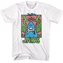 Jaws-Jaws Abstract Doodle-White Adult S/S T-Shirt - White