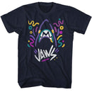 Jaws-Jaws Doodles-Navy Adult S/S T-Shirt - Navy
