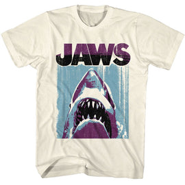 Jaws-Jaws Day Under Night Over-Natural Adult S/S T-Shirt - Natural