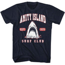 Jaws-Jaws Surf Club Collegiate-Navy Adult S/S T-Shirt - Navy
