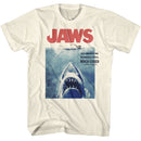 Jaws-Jaws No Swimming-Natural Adult S/S T-Shirt - Natural